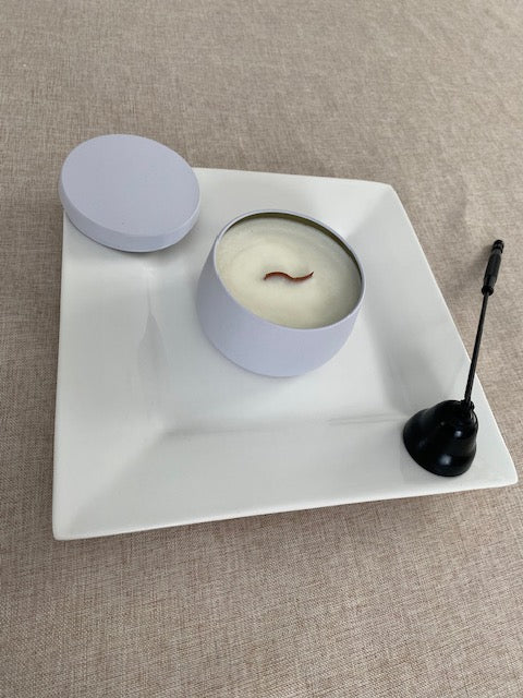 bougie de soya d'ambiance cosy mèche bois