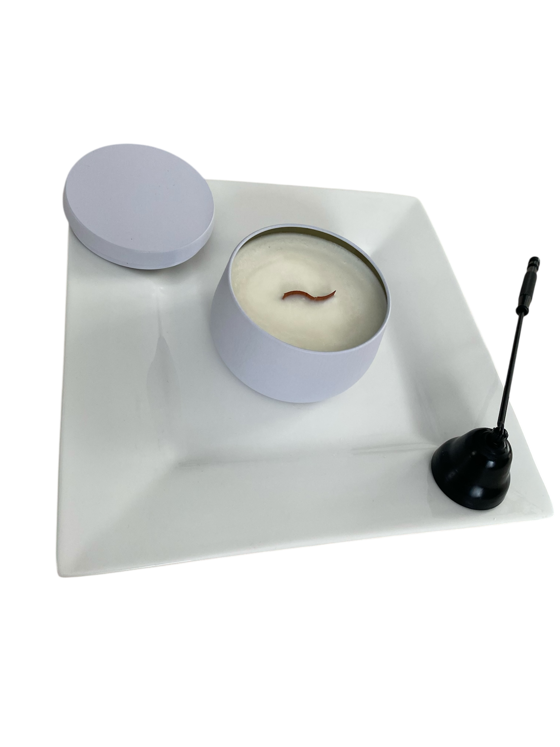 bougie de soya d'ambiance cosy mèche bois