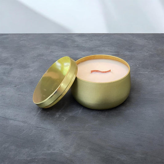 bougie de soya d'ambiance cosy mèche bois