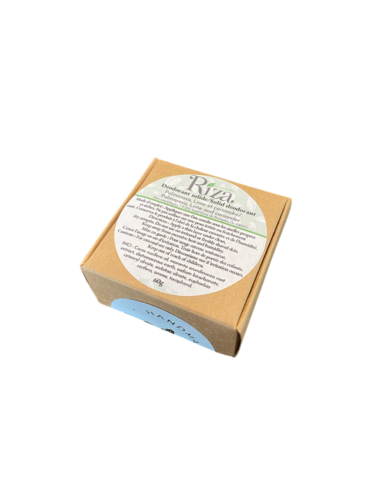 Déodorant solide palmarosa, lime-coriandre/Solid deodorant palmarosa, lime-coriander