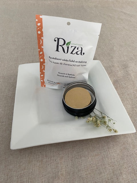 revitalisant solide naturel pour tous types de cheveux zéro déchet écologique voyage camping