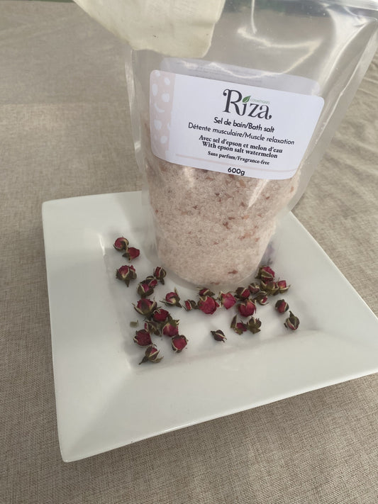 Sel de bain détente musculaire sans parfum, Bath salt muscle relaxation fragrance-free