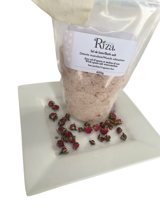 sel de bain, détente musculaire, sel de bain sans parfum, relaxation musculaire